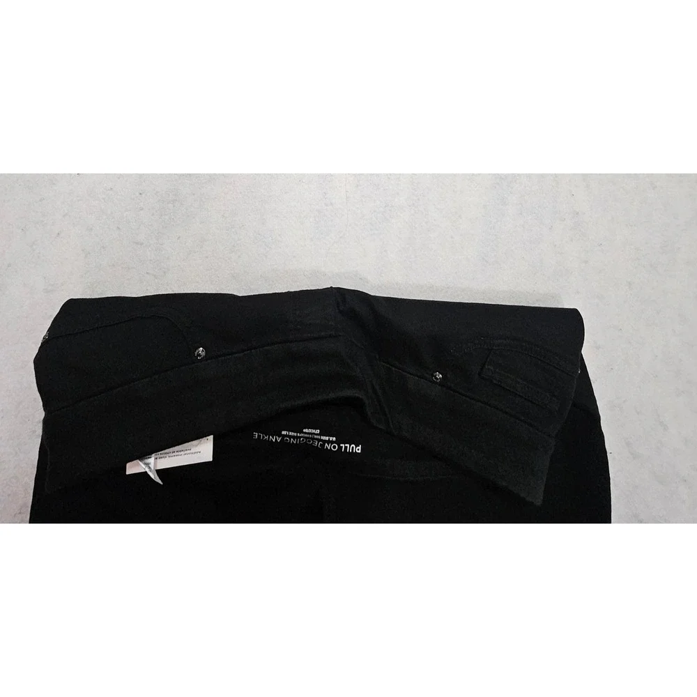 Chicos Jeans Womens 10 1.5 NEW Pull On Jegging Ankle Crop Stretch Black Swimming